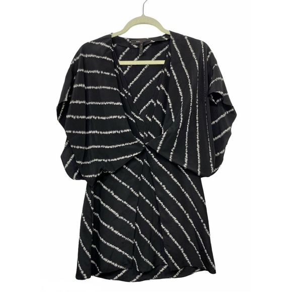 BCBGMaxazria Striped Top Empire Waist Blouse SZ M - Picture 10 of 10